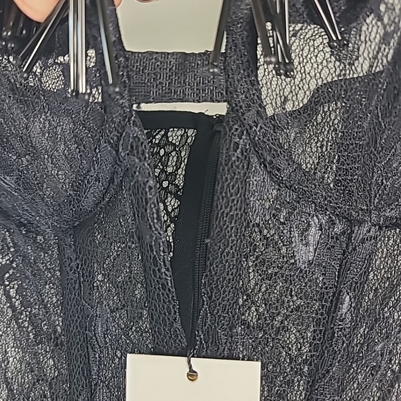 NWT $1100 PATBO Gossamer Corset Maxi Dress Black Sz 2 STUNNING!!! - Picture 6 of 14